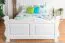 Elégant lit double en pin massif 91, lit d'appoint avec sommier à lattes, dimensions du matelas 160 x 200 cm, finition professionnelle, montage facile, stable