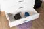 Commode blanche Columba 11 en pin massif | 4 grands tiroirs | 101 x 100 x 50 cm | Très spacieuse et robuste