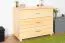 Commode en pin massif naturel Columba 21 | 3 grands tiroirs | 79 x 100 x 50 cm | Finition artisanale