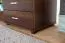 Armoire avec moulures décoratives en pin massif couleur noyer Columba 01 - dimensions 195 x 80 x 59 cm