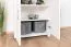 Commode blanche en pin massif Columba 02 | 1 tiroir, 3 niches | 123 x 80 x 50 cm | Montage rapide | Longévité