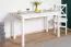 Table de cuisine blanche en pin massif Junco 228D, table carrée, 70 x 130 cm, table de cuisine, stable et robuste, montage facile