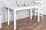 Table de salle à manger en pin massif blanc Junco 230B, table en bois stable, 75 x 150 cm, design moderne, finition de qualité, durable