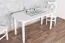Table de salle à manger en pin massif blanc Junco 230B, table en bois stable, 75 x 150 cm, design moderne, finition de qualité, durable