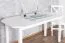 Table de salle à manger en pin massif blanc Junco 230B, table en bois stable, 75 x 150 cm, design moderne, finition de qualité, durable