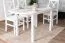 Salle à manger de style rustique complète - Set A Pipilo en blanc, 8 pièces, en pin, bois massif, vitrine, 2 commodes, table de salle à manger 75 x 150 cm, 4 chaises