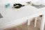 Table à rallonge en pin massif laqué blanc, Junco 236E (rectangulaire) - Dimensions 75 x 140 / 210 cm