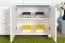 Armoire blanche en pin massif Junco 38, beaucoup d'espace de rangement, 195 x 102 x 42 cm, avec 6 compartiments et 3 tiroirs, très spacieuse, stable