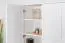 Armoire blanche en pin massif Junco 38, beaucoup d'espace de rangement, 195 x 102 x 42 cm, avec 6 compartiments et 3 tiroirs, très spacieuse, stable