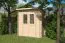 Abri de jardin Passau avec toit en bois massif et carton bitumé - 1,98 x 1,28 mètres en madriers de 19 mm