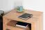 Table de chevet compacte Faleula 11, 1 tiroir, chêne/gris, dimensions : 45 x 50 x 43 cm, avec protection ABS, compartiment ouvert, pour chambre à coucher