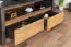 Meuble TV Selun 13, Couleur : Chêne brun foncé / Gris - 53 x 130 x 53 cm (H x L x P)
