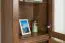 Vitrine Selun 10, Couleur : Chêne brun foncé - 197 x 50 x 43 cm (H x L x P)