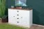 Commode Segnas 03, Couleur : Pin blanc / Chêne brun - 88 x 130 x 43 cm (H x L x P)