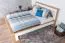 Lit double Lotofaga 22 blanc et noyer | Couchage 160 x 200 cm | Design moderne et qualité supérieure