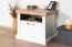 Table de chevet Lotofaga 21 | Blanc & Noyer | 52 x 62 x 43 cm | Design contemporain