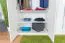 Armoire brillant, Couleur: Blanc / Blanc - Dimensions: 224 x 227 x 56 cm (H x L x P)