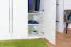 Armoire brillant, Couleur: Blanc / Blanc - Dimensions: 224 x 227 x 56 cm (H x L x P)