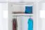 Armoire brillant, Couleur: Blanc / Blanc - Dimensions: 224 x 227 x 56 cm (H x L x P)