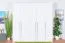 Armoire brillant, Couleur: Blanc / Blanc - Dimensions: 224 x 227 x 56 cm (H x L x P)
