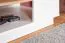 Table basse rectangulaire avec deux niches Gremda 04 | Chêne / Blanc | 100 x 60 x 46 cm | Style moderne | Bords ABS