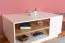 Table basse rectangulaire avec deux niches Gremda 04 | Chêne / Blanc | 100 x 60 x 46 cm | Style moderne | Bords ABS