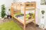 Lits superposés 90 x 200 cm pour adultes "Easy Premium Line" K17/n, hêtre massif laqué naturel, convertibles