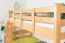 Lits superposés 90 x 200 cm pour adultes "Easy Premium Line" K17/n, hêtre massif laqué naturel, convertibles