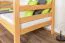 Lits superposés 90 x 200 cm pour adultes "Easy Premium Line" K17/n, hêtre massif laqué naturel, convertibles