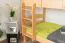 Lits superposés 90 x 200 cm pour adultes "Easy Premium Line" K17/n, hêtre massif laqué naturel, convertibles