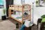 Lits superposés pour adultes "Easy Premium Line" K18/n, tête de lit ajourée, hêtre massif naturel - 90 x 190 cm, (L x l) séparable