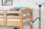 Lits superposés pour adultes "Easy Premium Line" K18/n, tête de lit ajourée, hêtre massif naturel - 90 x 190 cm, (L x l) séparable