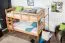 Lits superposés pour adultes "Easy Premium Line" K18/n, tête de lit ajourée, hêtre massif naturel - 90 x 190 cm, (L x l) séparable