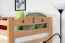 Lits superposés pour adultes "Easy Premium Line" K18/n, tête de lit ajourée, hêtre massif naturel - 90 x 190 cm, (L x l) séparable