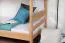 Lits superposés pour adultes "Easy Premium Line" K18/n, tête de lit ajourée, hêtre massif naturel - 90 x 190 cm, (L x l) séparable
