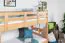 Lits superposés pour adultes "Easy Premium Line" K18/n, tête de lit ajourée, hêtre massif naturel - 90 x 190 cm, (L x l) séparable