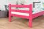 Lit mezzanine 90 x 190 cm, "Easy Premium Line" K22/n, bois de hêtre massif laqué rose, divisible