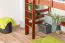 Lit mezzanine 90 x 190 cm | Easy Premium Line K22/n | Hêtre massif foncé | Séparable | Design moderne