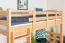 Lit mezzanine "Easy Premium Line" K22/n, hêtre massif nature - Couchage : 90 x 190 cm