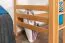 Lit mezzanine "Easy Premium Line" K22/n, hêtre massif nature - Couchage : 90 x 190 cm