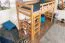 Lit mezzanine "Easy Premium Line" K22/n, hêtre massif nature - Couchage : 90 x 190 cm