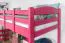 Lit mezzanine 90 x 190 cm, "Easy Premium Line" K22/n, bois de hêtre massif laqué rose, divisible