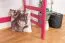 Lit mezzanine 90 x 200 cm, "Easy Premium Line" K22/n, bois de hêtre massif laqué rose, divisible