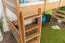 Lit mezzanine pour adultes "Easy Premium Line" K23/n, hêtre massif laqué naturel, divisible - couchage : 120 x 190 cm