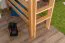 Lit mezzanine pour adultes "Easy Premium Line" K23/n, hêtre massif laqué naturel, divisible - couchage : 120 x 190 cm