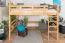 Lit mezzanine 140 x 190 cm "Easy Premium Line" K23/n, hêtre massif verni naturel, divisible