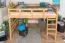 Lit mezzanine 140 x 190 cm "Easy Premium Line" K23/n, hêtre massif verni naturel, divisible