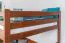 Lit mezzanine 140 x 200 cm "Easy Premium Line" K23/n, hêtre massif laqué brun foncé, divisible