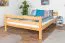Lit mezzanine 160 x 200 cm pour adultes "Easy Premium Line" K23/n, en hêtre massif verni naturel, divisible
