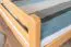 Lit mezzanine 160 x 200 cm pour adultes "Easy Premium Line" K23/n, en hêtre massif verni naturel, divisible